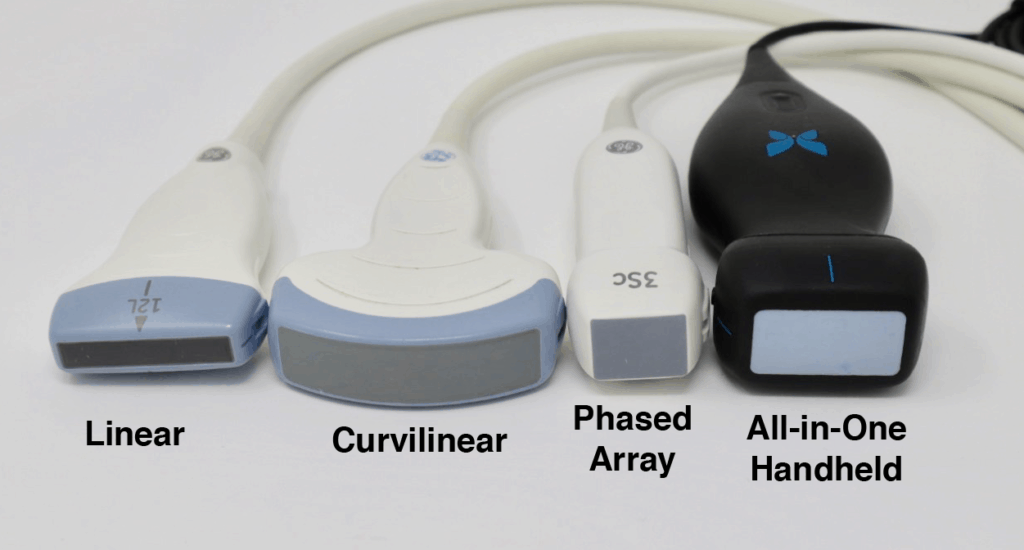Ultrasound Probes Side by Side with Butterfly Handheld