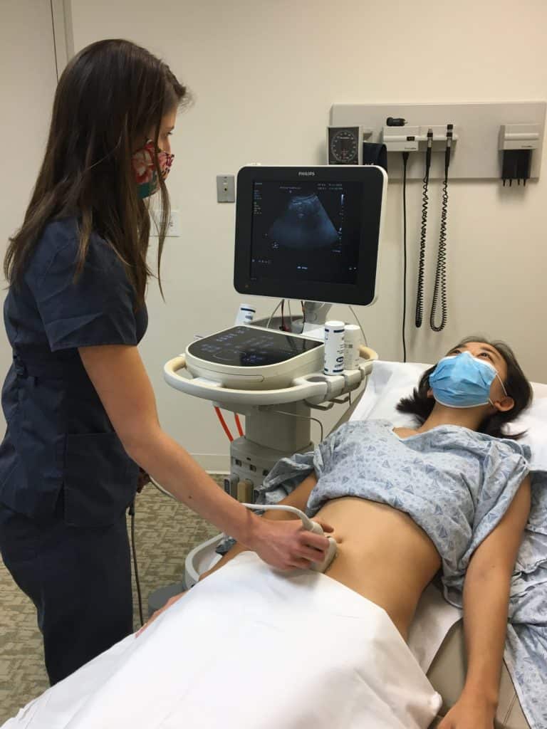 Pelvic Gynecology Ultrasound Patient and Machine Positioning