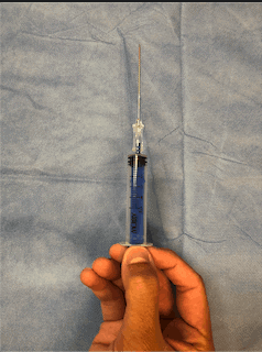 Ultrasound Guided Central Line CVL Syringe Needle Holding